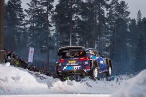 Tanak finished second in Sweden cRed Bull